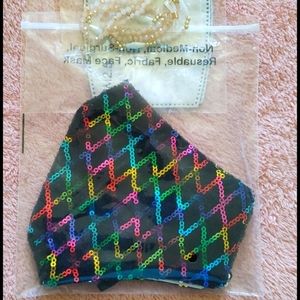 A beautiful colorful mask with filter and chain